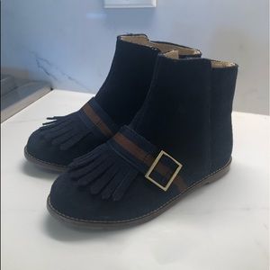 Janie and Jack size 13 girls navy blue boots